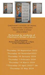Chetham's School of Music Lunchtime Concert - Music For a While