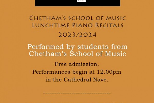 Chetham's School of Music Lunchtime Piano Recital Series