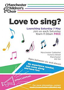 Manchester Children’s Choir relaunching Saturday 7 May