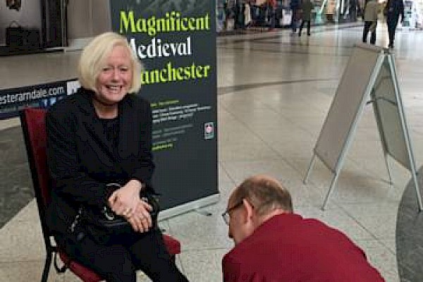 Manchester Cathedral Clergy embark on Easter ‘sole’ searching with shoe shining initiative at Manchester Arndale and The Printworks