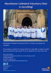 Manchester Cathedral Voluntary Choir is currently recruiting new members!