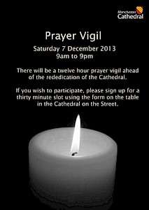 Prayer Vigil, Saturday 7 December 2013